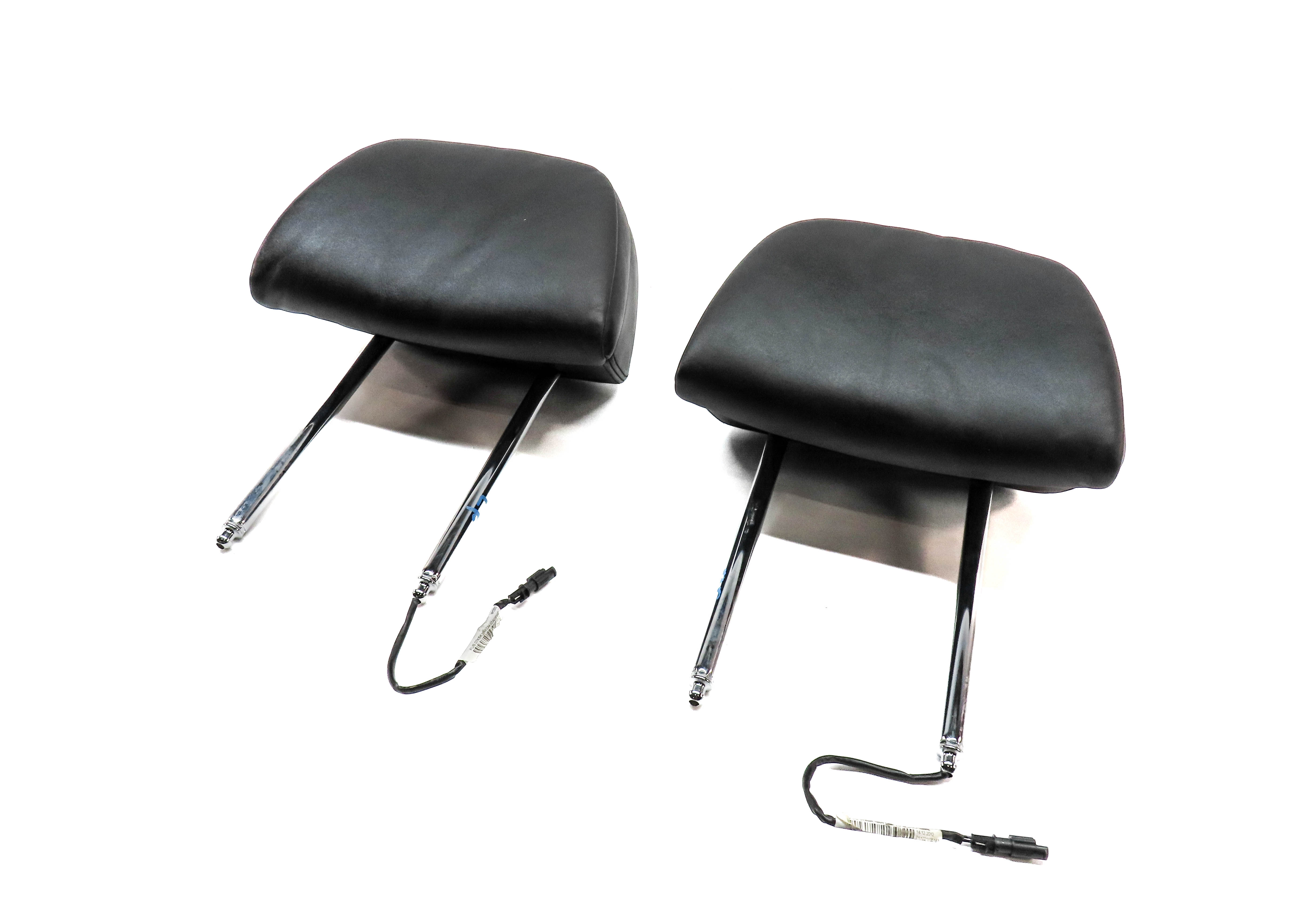 13-15 BMW 7 SERIES F01 FRONT LEFT DRIVER & RIGHT PASSENGER HEADREST SET2 (Black) — exact item pictured